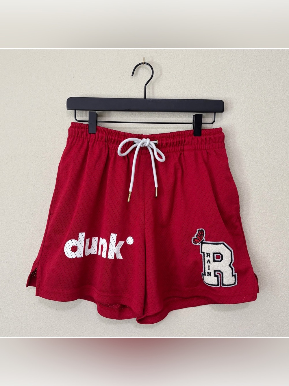 Ryoko Rain Dunk Shorts Mesh Red Drawstring
